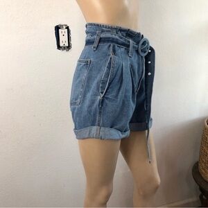 Nasty gal collection Bedial paper high waist shorts blue